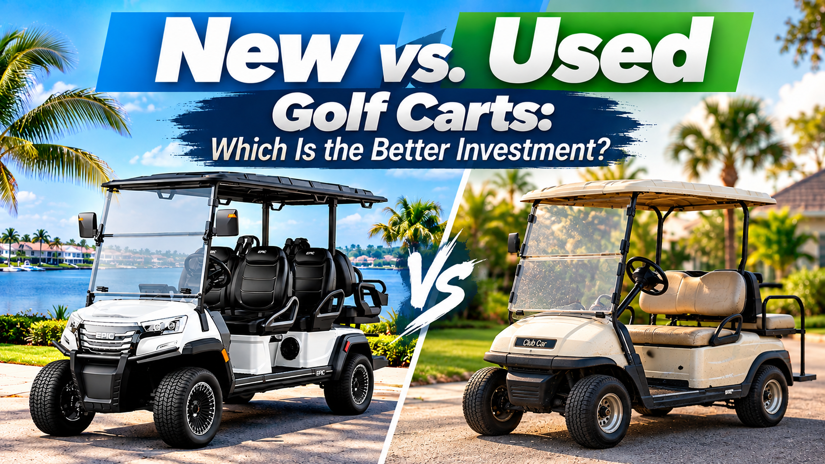 new or used golf carts are both good options and for sale